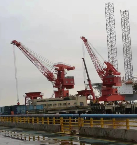 Single boom fixed crane